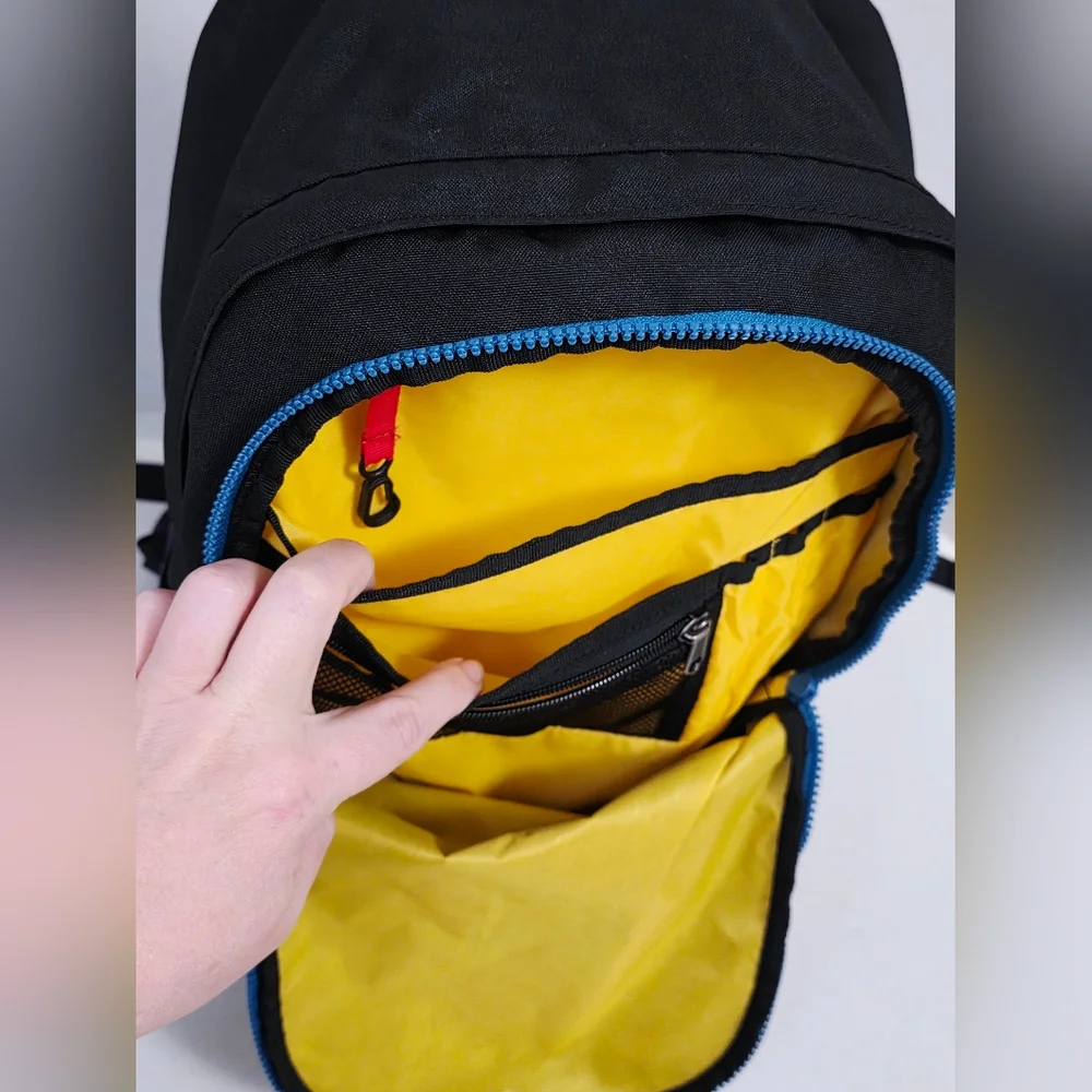 Mountain Smith Black and Purple Backpack with Blue Accents